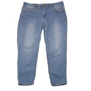 Democracy Ab technology Light Wash Crop Jeans Womens Size 12 Slim Tapered Blue